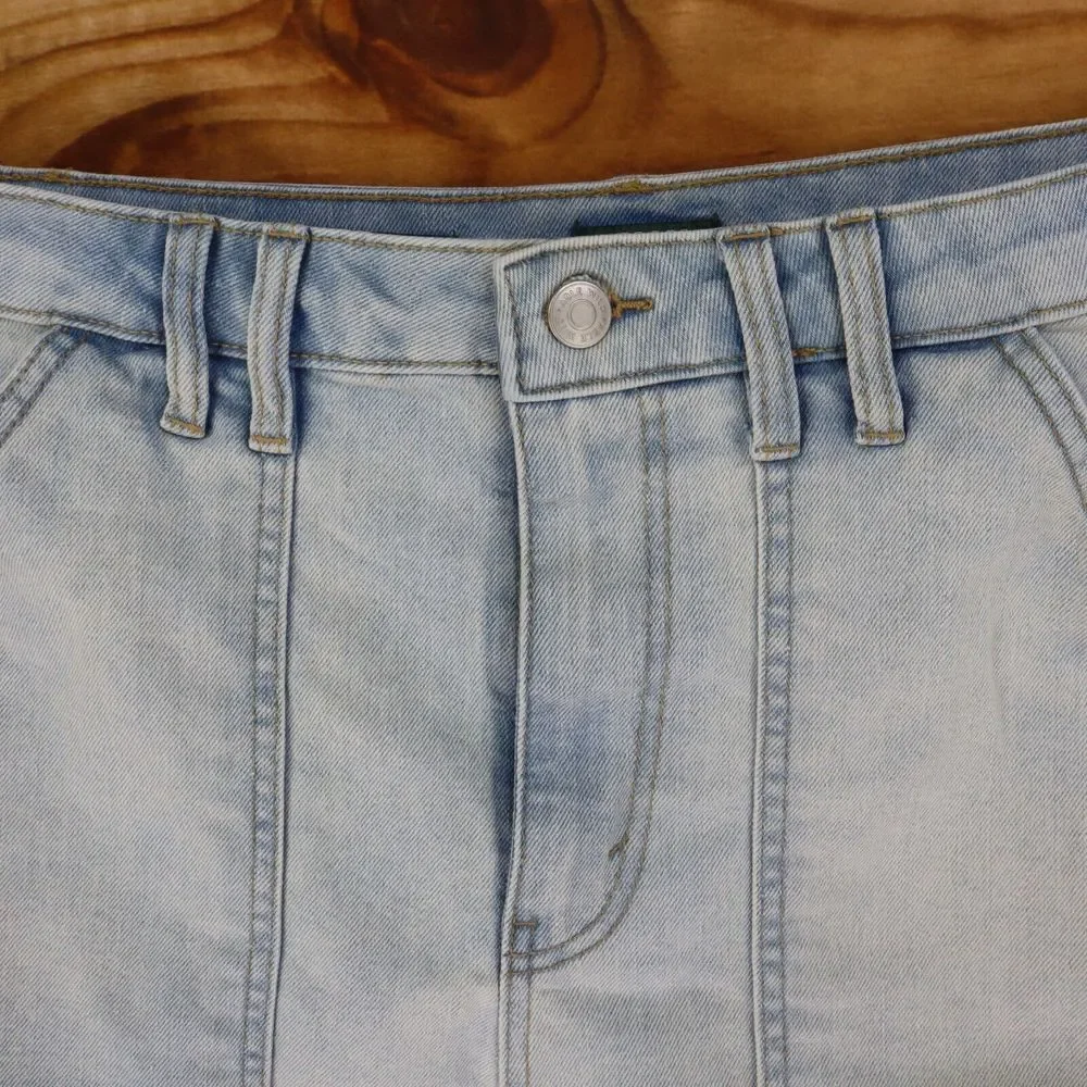 Wild Fable Jean Short Highest Rise Cuffed Womens Size 8 Faded Blue Denim Pockets